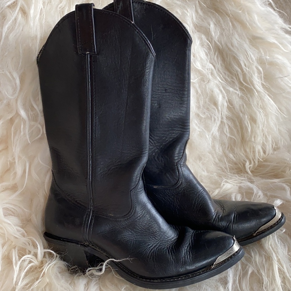 Vintage Black Double H boots